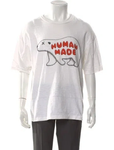 Pre-owned Human Made Graphic Print Crew Neck T-shirt In White