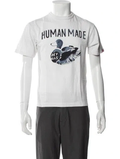 Pre-owned Human Made Graphic Print Crew Neck T-shirt In White