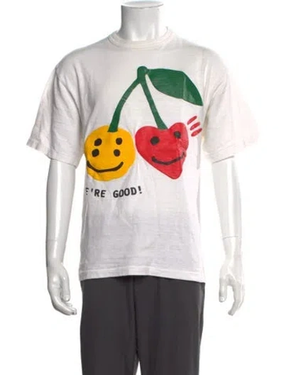 Pre-owned Human Made Graphic Print Crew Neck T-shirt In White