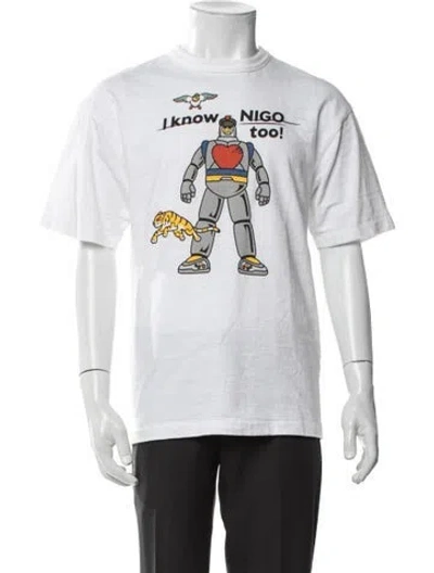 Pre-owned Human Made Graphic Print Crew Neck T-shirt In White