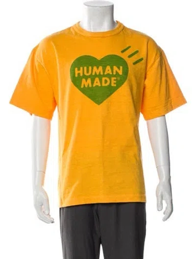 Pre-owned Human Made Graphic Print Crew Neck T-shirt In Yellow