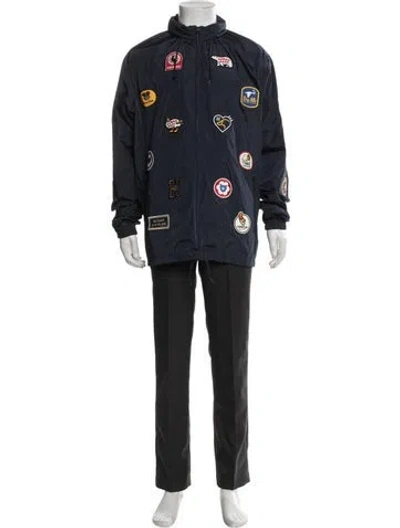 Pre-owned Human Made Graphic Print Jacket In Blue