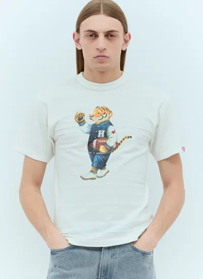 Human Made Graphic Print Knitted T-shirt In White
