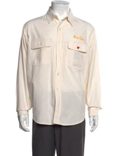 Pre-owned Human Made Graphic Print Long Sleeve Shirt In Neutrals