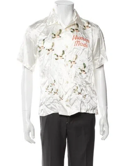 Pre-owned Human Made Graphic Print Short Sleeve Shirt In White