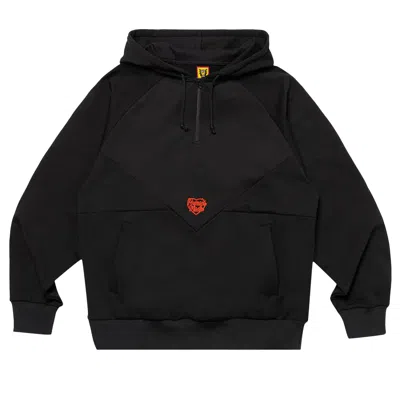 Pre-owned Human Made Half Zip Hoodie 'black'
