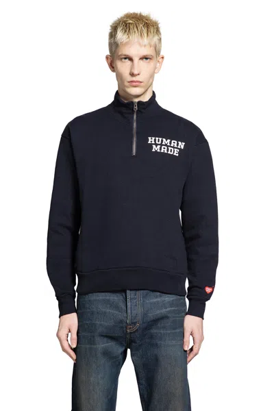 Human Made Half-zip Sweatshirt In Blue