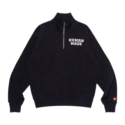 Pre-owned Human Made Half Zip Sweatshirt 'navy' | Blue | Men's Size Xl