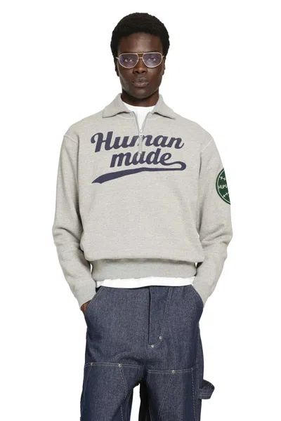 Human Made Half-zip Sweatshirt In Gray