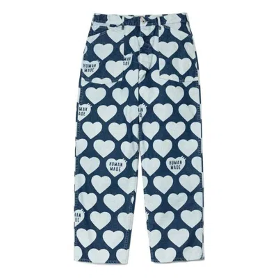 Human Made Heart Baggy Denim Pants 'indigo' In Blue