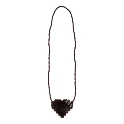 Human Made Heart Beaded Bag 'black'