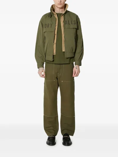 Human Made Heart-detail Utility Trousers In Green