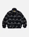 Human Made Heart-pattern Fleece Jacket In Black