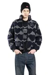 Human Made Heart-pattern Fleece Jacket In Blue