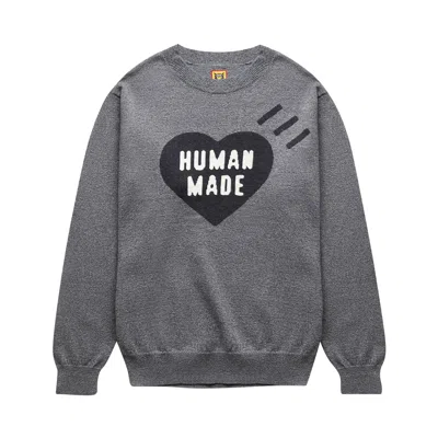Pre-owned Human Made Heart Knit 'grey'