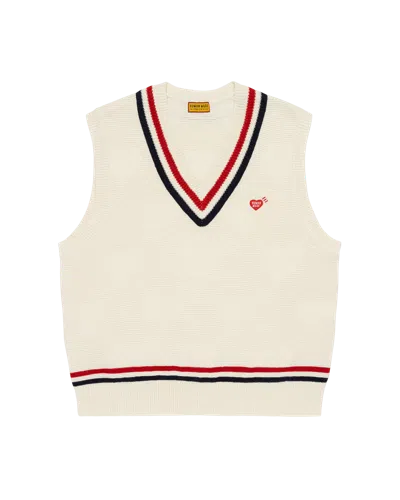 Human Made Kids' Heart Knit Vest In White