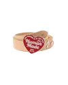 Human Made Heart Leather Belt In Neutral