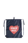 Human Made Logo-print Drawstring Backpack In Blue