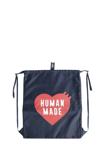 Human Made Logo-print Drawstring Backpack In Purple