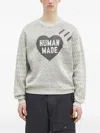 Human Made Heart-logo Sweater In Gray