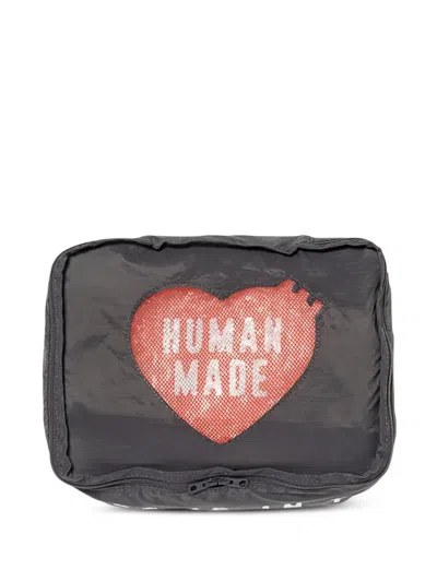 Human Made Heart-motif Logo-print Gusset Case In Grey