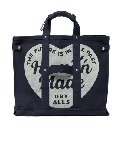 Human Made Heart Motif Travel Bag In Blue