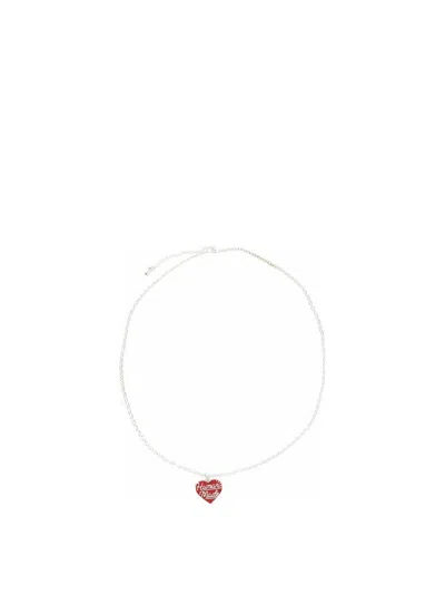Human Made "heart" Necklace In Red