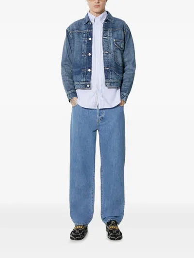 Human Made Heart-patch Denim Jacket In Blue