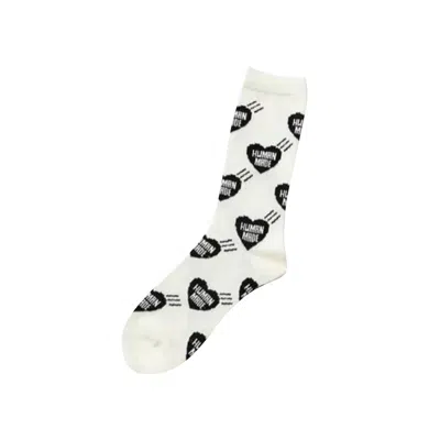 Pre-owned Human Made Heart Pattern Socks 'black'