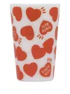 Human Made Heart-print Glass Tumbler In Red