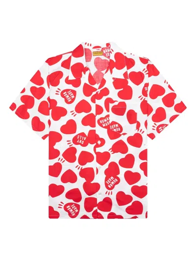 Human Made Heart-print Shirt In Red