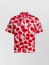 Human Made Heart Print Short Sleeve Button Down Shirt In Red