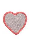 Human Made Heart Rug Coaster (12cm X 12cm) In Brown