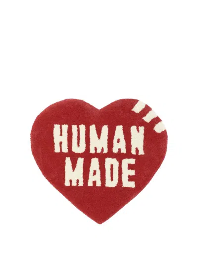 Human Made "medium Heart" Rug In Red