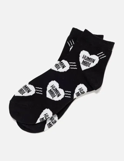 Human Made Heart Short Socks In Black/黑色/블랙/ブラック