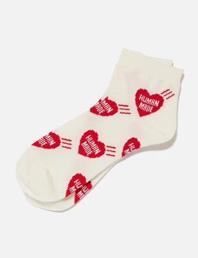 Human Made Heart Short Socks In Red