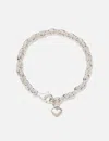 Human Made Heart Silver Bracelet In Silver