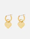 Human Made Heart Silver Earrings In Gold