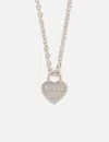 Human Made Heart Silver Necklace In Metallic