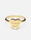 Human Made Heart Silver Ring In Gold