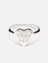 Human Made Heart Silver Ring In Metallic