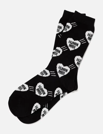 Human Made Heart Socks In Black