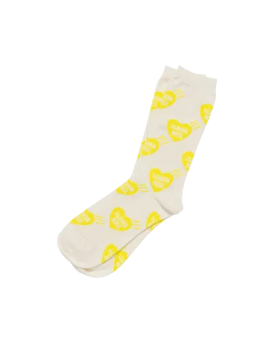 Human Made Kids' Heart Socks In Yellow