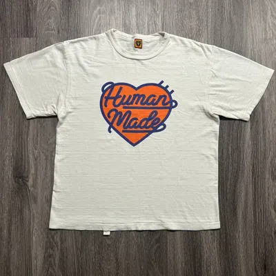 Pre-owned Human Made Heart T Shirt Size Xl In White
