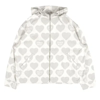 Pre-owned Human Made Heart Zip Up Parka 'white'