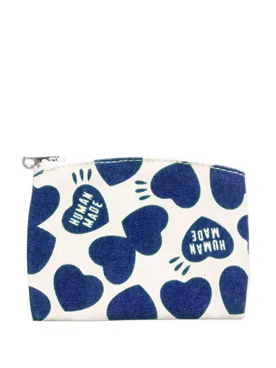 Human Made Heart Zipped Wallet In Neutral