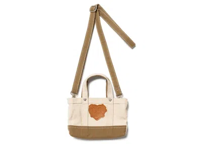 Pre-owned Human Made Heavy Canvas Mini Shoulder Tote Bag In Beige In Sand