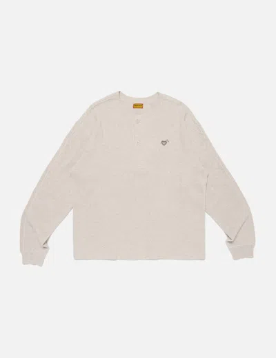 Human Made Henley Neck Shirt In Neutral