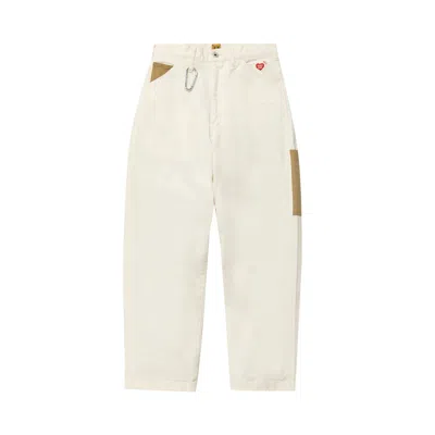 Pre-owned Human Made Herringbone Painter Pants 'white'