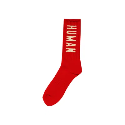 Pre-owned Human Made Hm Logo Socks 'red' | Men's Size L